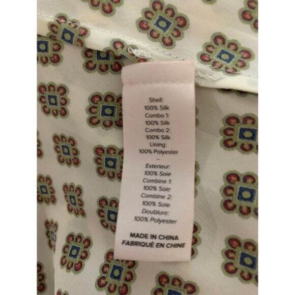 Cinq a Sept Silk Geneva Dress Ivory Multi Medallion Print Sz Small - Picture 8 of 8